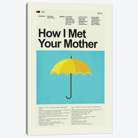 How I Met Your Mother Canvas Print #PAG298} by Prints and Giggles by Erin Hagerman Canvas Wall Art