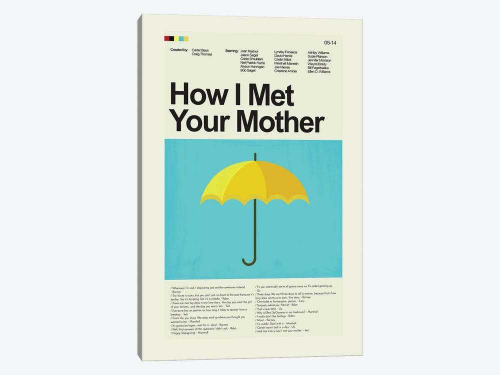 How I Met Your Mother by Prints and Giggles by Erin Hagerman 1-piece Canvas Artwork