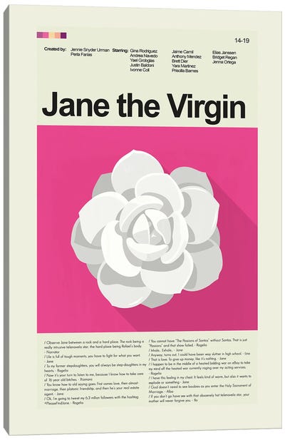 Jane the Virgin Canvas Art Print - Sitcoms & Comedy TV Show Art