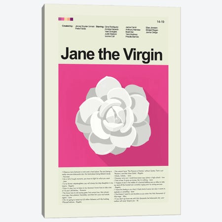 Jane the Virgin Canvas Print #PAG304} by Prints and Giggles by Erin Hagerman Art Print
