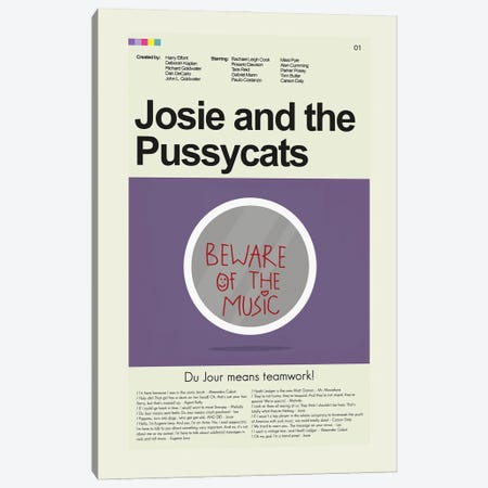 Josie and the Pussycats Canvas Print #PAG305} by Prints and Giggles by Erin Hagerman Canvas Art Print