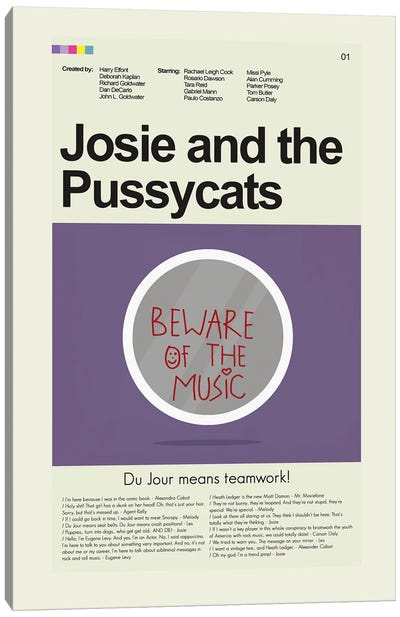 Josie and the Pussycats Canvas Art Print - Musical Movie Art