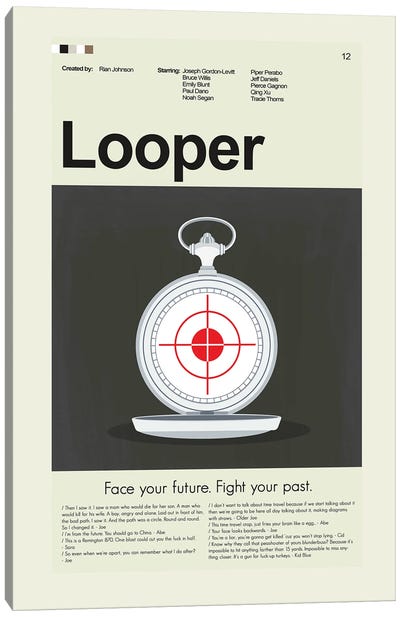 Looper Canvas Art Print - Thriller Movie Art