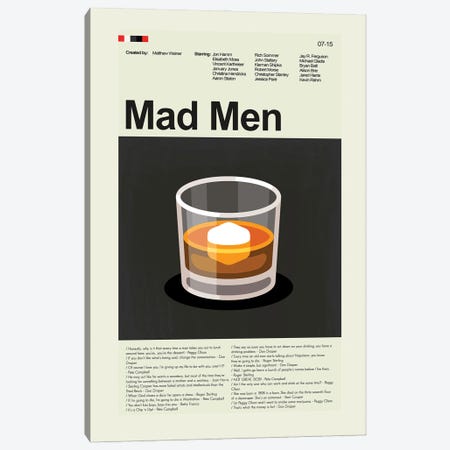 Mad Men Canvas Print #PAG309} by Prints and Giggles by Erin Hagerman Canvas Wall Art