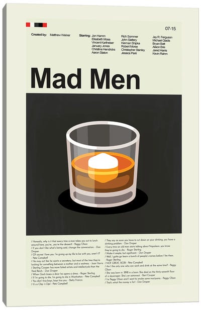Mad Men Canvas Art Print - Drama TV Show Art