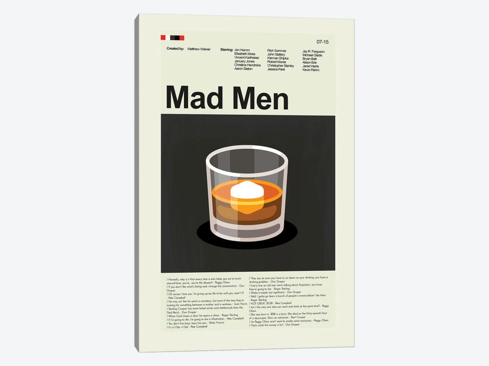 Mad Men by Prints and Giggles by Erin Hagerman 1-piece Art Print