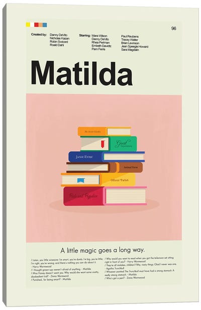 Matilda Canvas Art Print - Prints And Giggles by Erin Hagerman