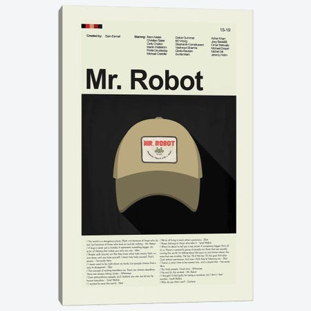 Mr. Robot Canvas Print #PAG311} by Prints and Giggles by Erin Hagerman Canvas Print