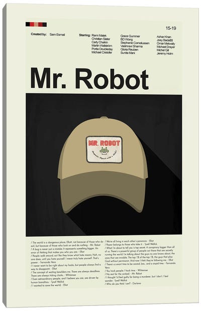 Mr. Robot Canvas Art Print - Prints And Giggles by Erin Hagerman