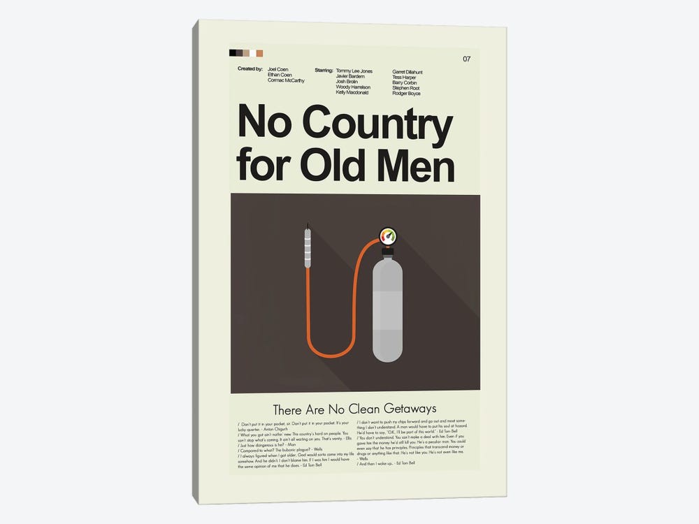 No Country for Old Men by Prints and Giggles by Erin Hagerman 1-piece Canvas Wall Art