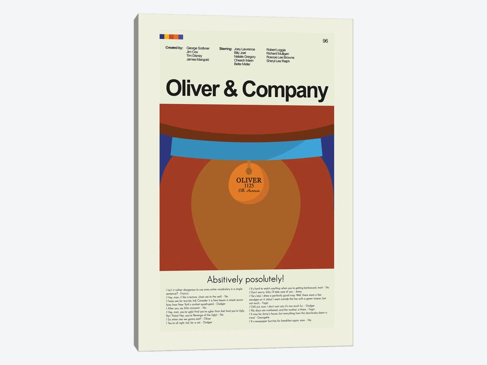 Oliver & Company 1-piece Canvas Artwork