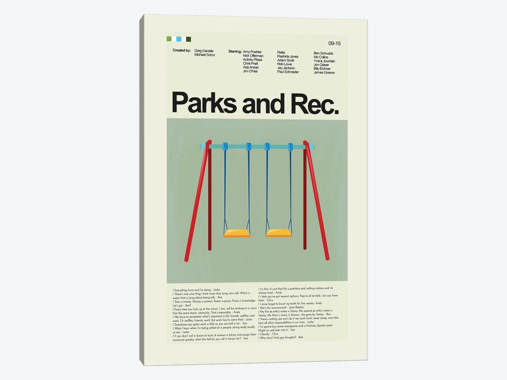 Parks and Recreation by Prints and Giggles by Erin Hagerman 1-piece Art Print