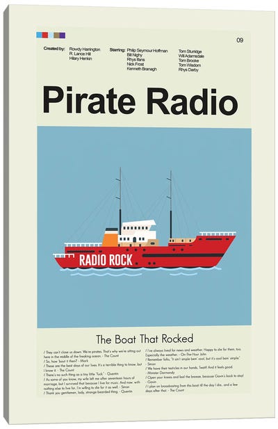 Pirate Radio Canvas Art Print - Prints And Giggles by Erin Hagerman