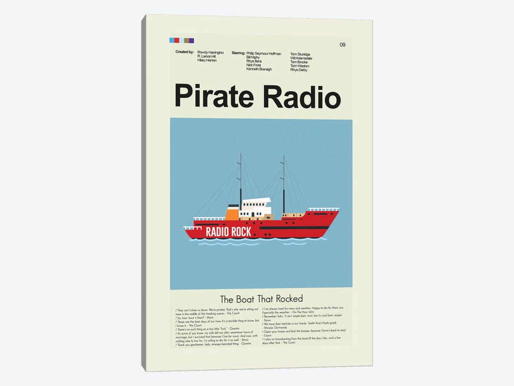 Pirate Radio by Prints and Giggles by Erin Hagerman 1-piece Canvas Art