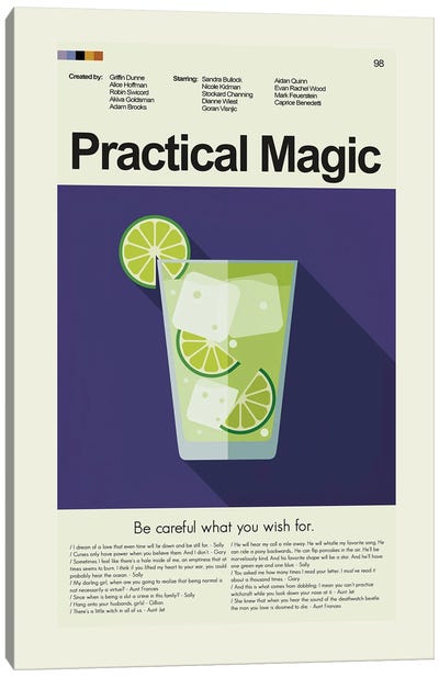 Practical Magic Canvas Art Print - Food & Drink Typography