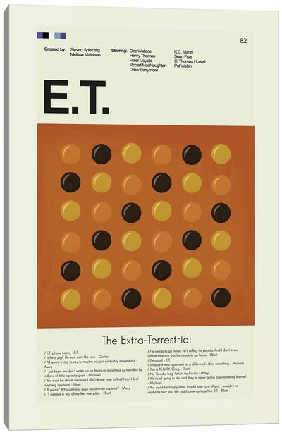E.T. Canvas Art Print - Space Fiction Art