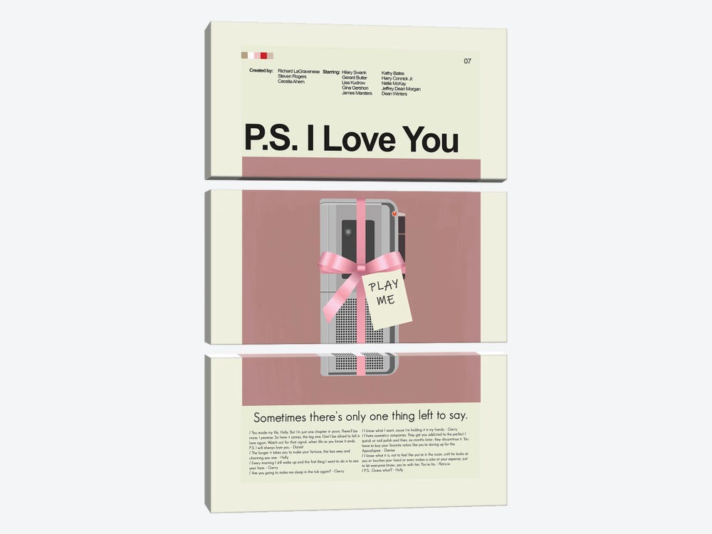 P.S. I Love You by Prints and Giggles by Erin Hagerman 3-piece Art Print