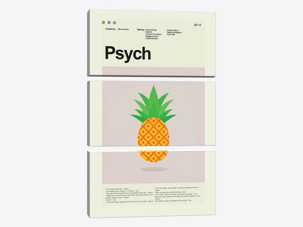 Psych by Prints and Giggles by Erin Hagerman 3-piece Canvas Artwork