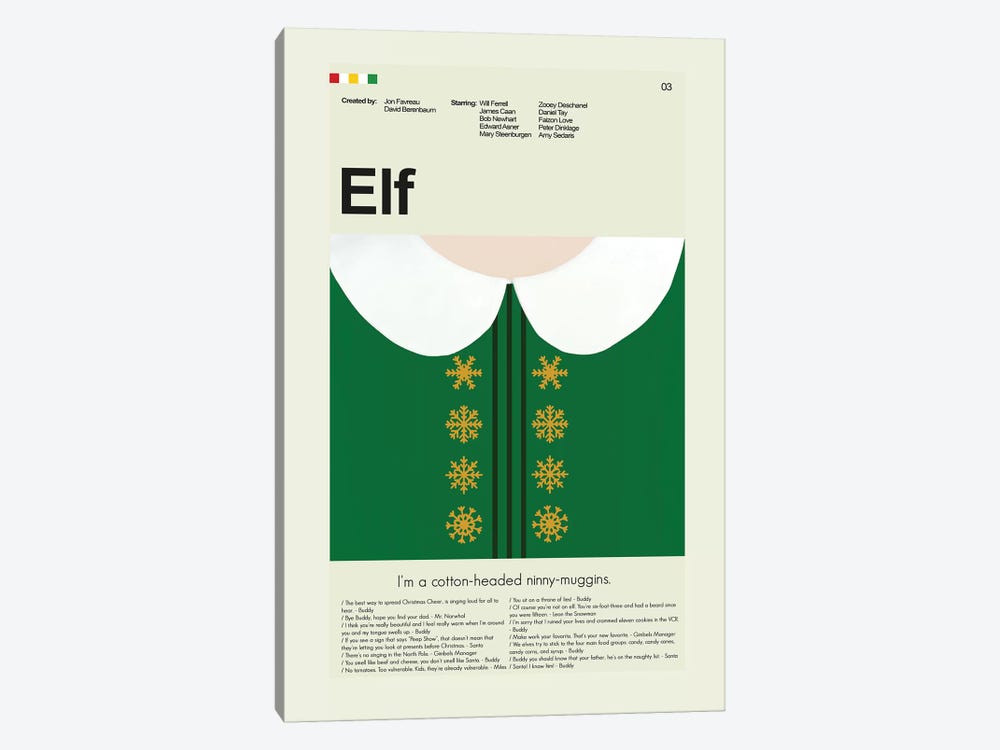 Elf by Prints and Giggles by Erin Hagerman 1-piece Canvas Art
