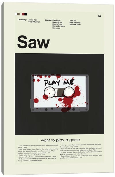 Saw Canvas Art Print - Prints And Giggles by Erin Hagerman