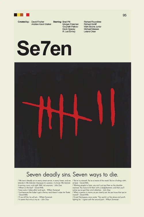 Se7en by Prints and Giggles by Erin Hagerman wall art