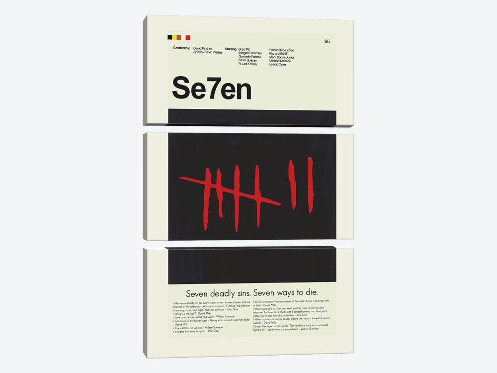 Se7en by Prints and Giggles by Erin Hagerman 3-piece Canvas Artwork