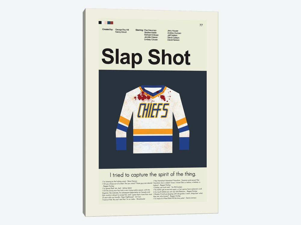Slapshot by Prints and Giggles by Erin Hagerman 1-piece Canvas Print
