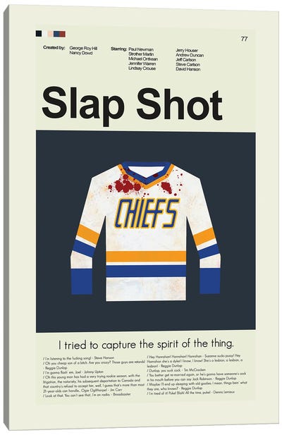 Slapshot Canvas Art Print - Prints And Giggles by Erin Hagerman