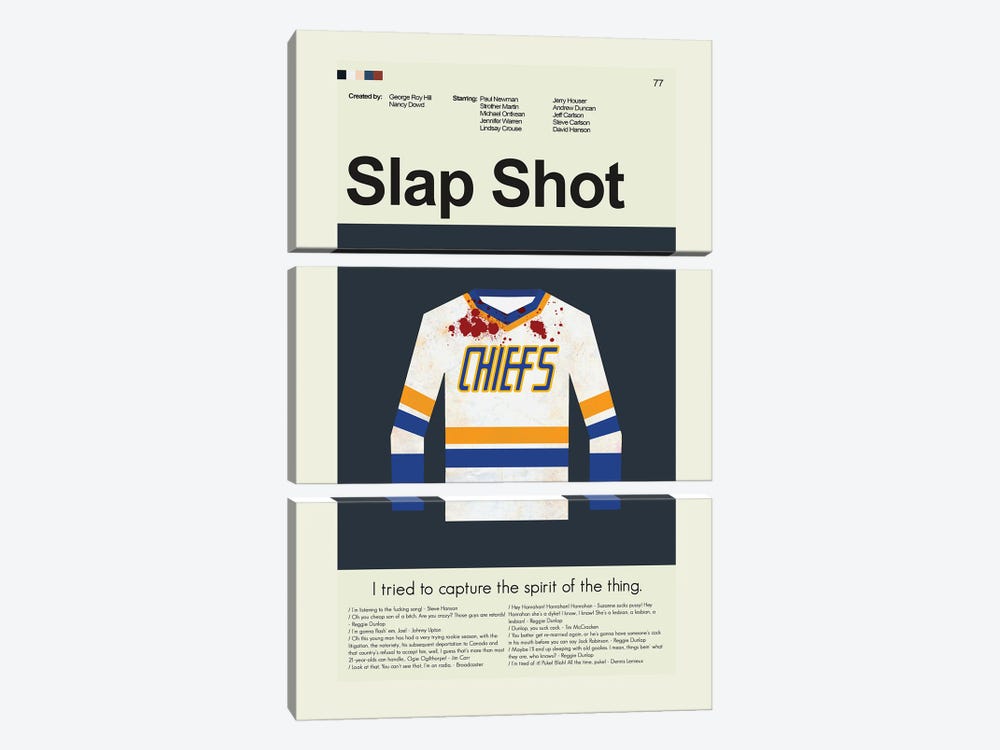 Slapshot by Prints and Giggles by Erin Hagerman 3-piece Art Print