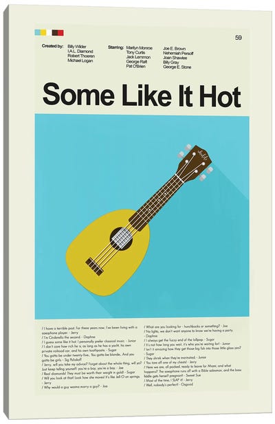 Some Like It Hot Canvas Art Print - Prints And Giggles by Erin Hagerman