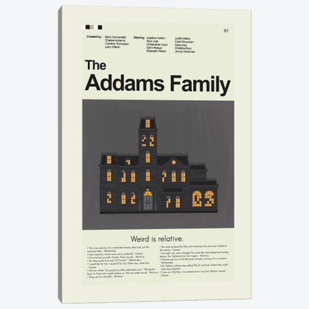 The Addams Family Canvas Print #PAG345} by Prints and Giggles by Erin Hagerman Canvas Print