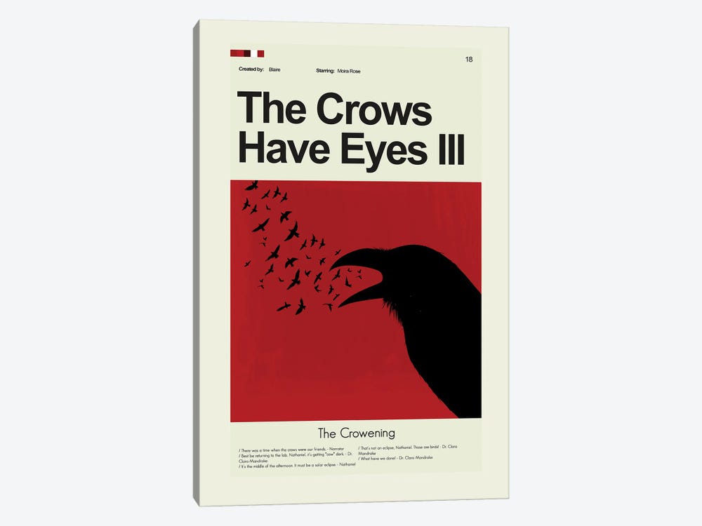 The Crows Have Eyes III by Prints and Giggles by Erin Hagerman 1-piece Canvas Wall Art