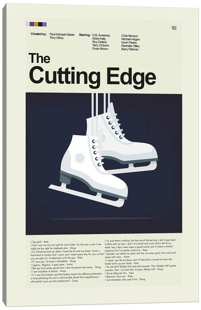 The Cutting Edge Canvas Art Print - Ice Skating Art