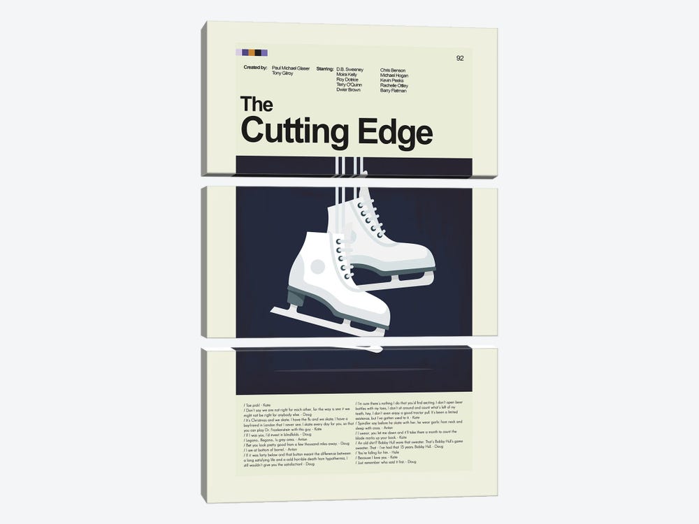 The Cutting Edge by Prints and Giggles by Erin Hagerman 3-piece Canvas Print