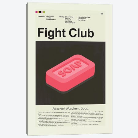 Fight Club Canvas Print #PAG34} by Prints and Giggles by Erin Hagerman Canvas Print