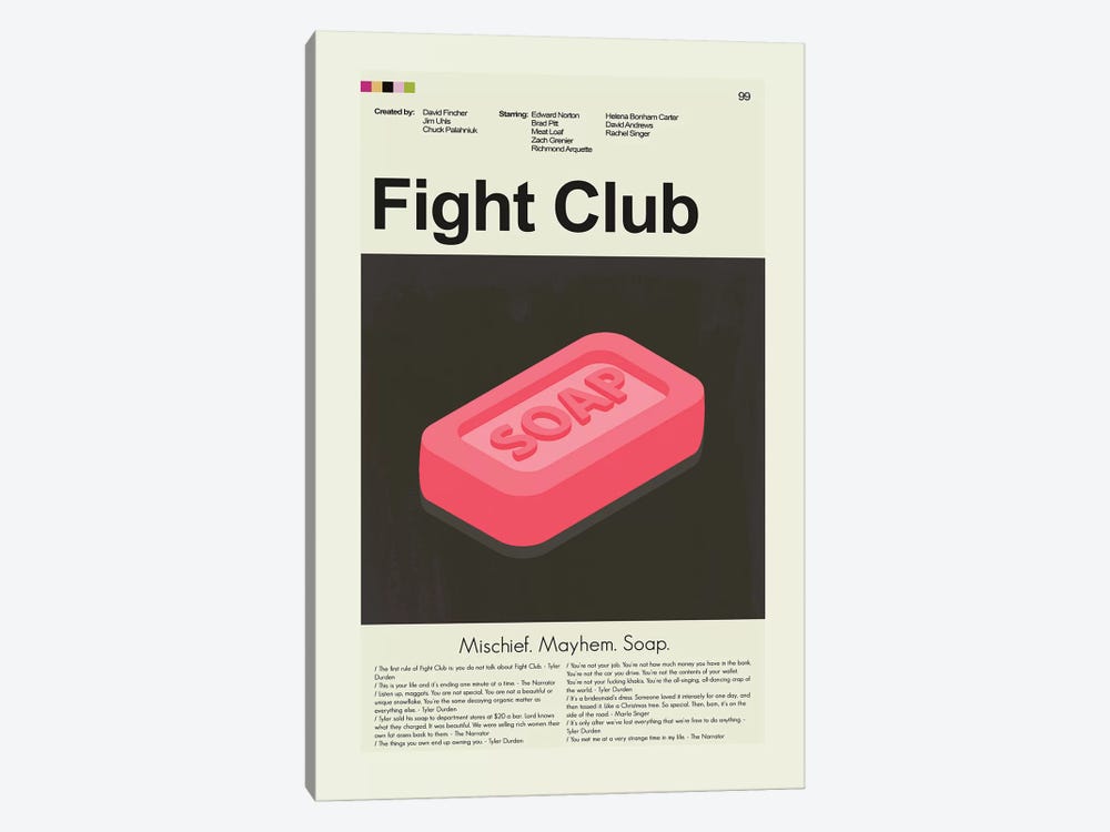 Fight Club by Prints and Giggles by Erin Hagerman 1-piece Canvas Wall Art
