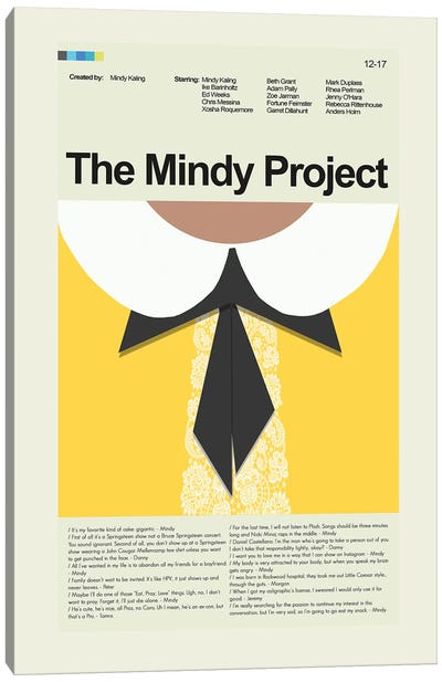 The Mindy Project Canvas Art Print - Sitcoms & Comedy TV Show Art