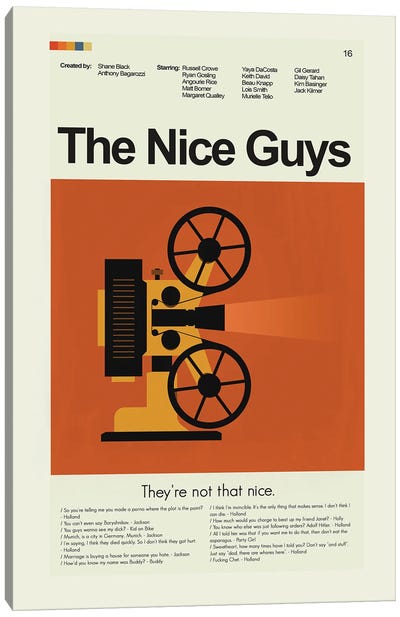 The Nice Guys Canvas Art Print - Prints And Giggles by Erin Hagerman