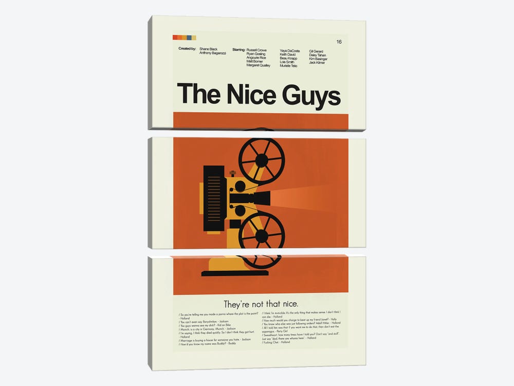 The Nice Guys by Prints and Giggles by Erin Hagerman 3-piece Art Print