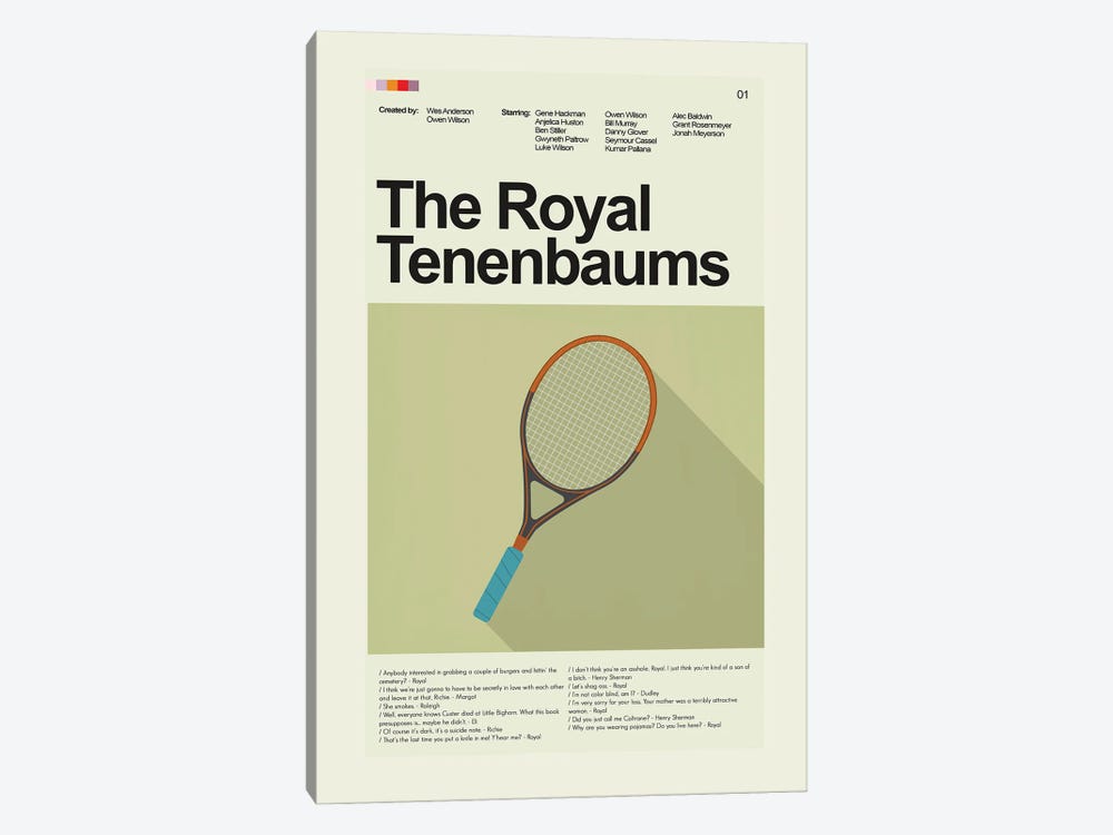 The Royal Tenenbaums by Prints and Giggles by Erin Hagerman 1-piece Canvas Artwork