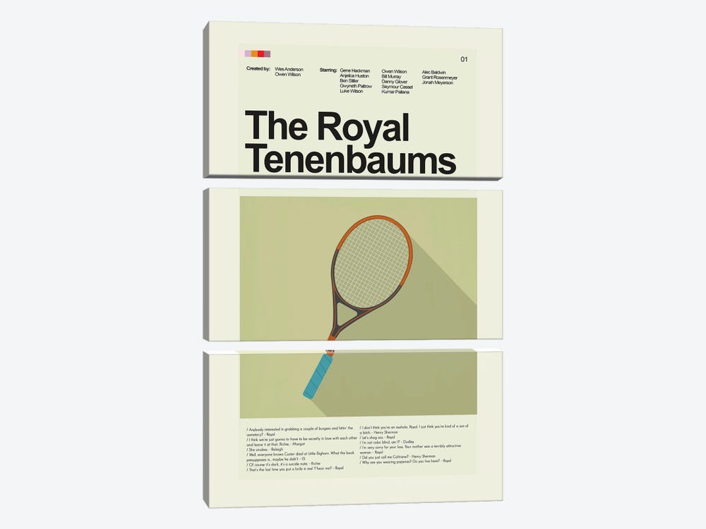 The Royal Tenenbaums by Prints and Giggles by Erin Hagerman 3-piece Canvas Artwork