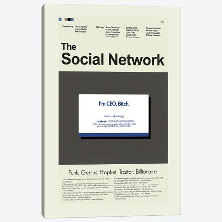 The Social Network Canvas Print #PAG358} by Prints and Giggles by Erin Hagerman Art Print
