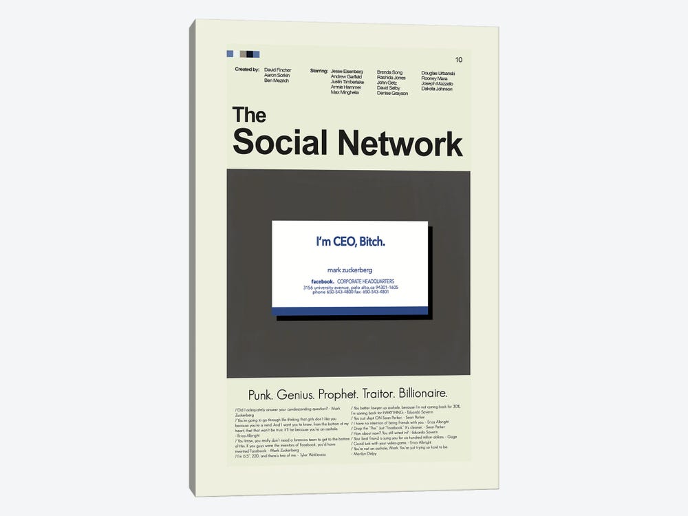 The Social Network by Prints and Giggles by Erin Hagerman 1-piece Canvas Print