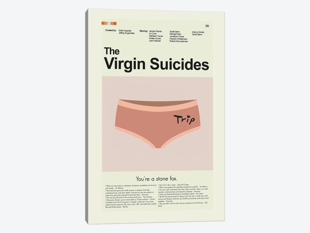 The Virgin Suicides by Prints and Giggles by Erin Hagerman 1-piece Canvas Artwork