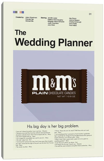 The Wedding Planner Canvas Art Print - Chocolate Art