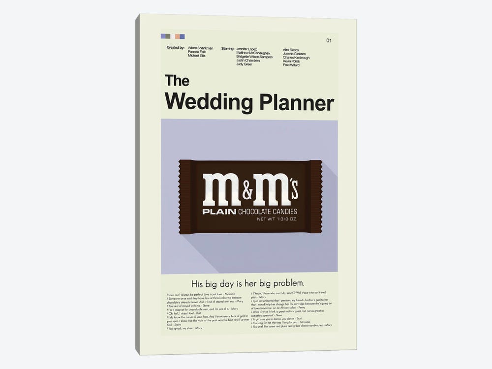 The Wedding Planner by Prints and Giggles by Erin Hagerman 1-piece Canvas Wall Art