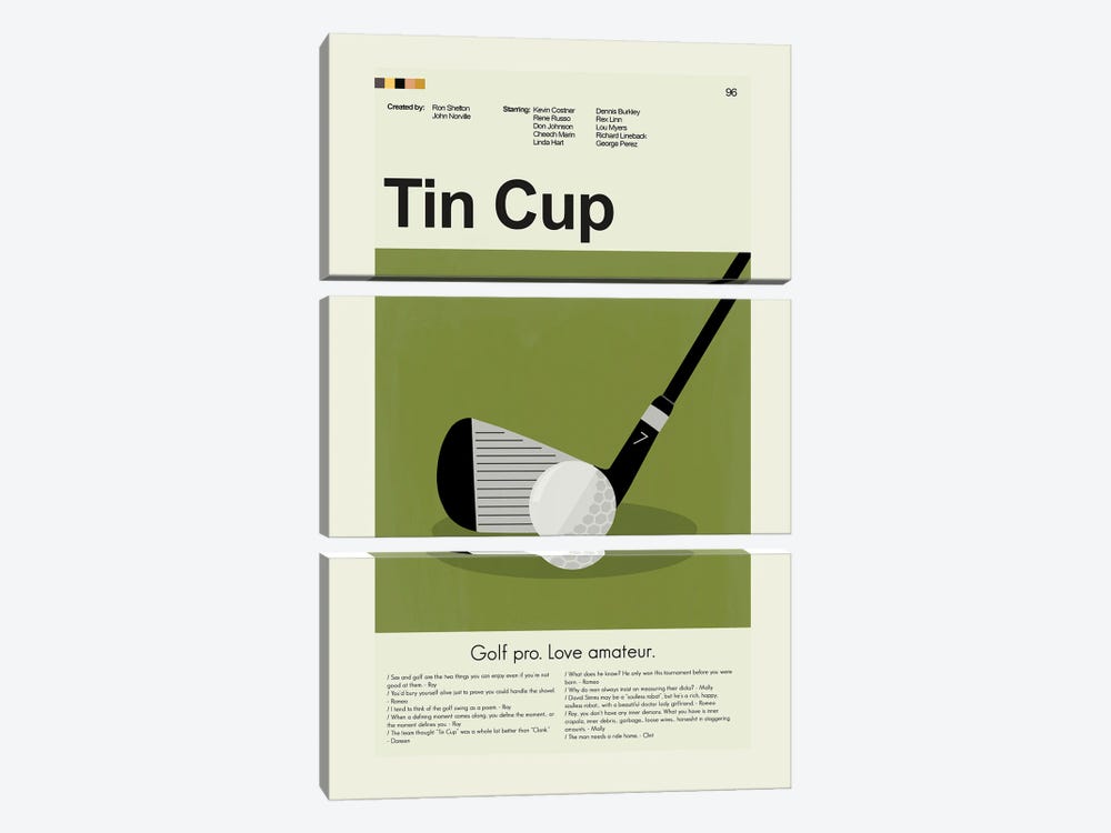 Tin Cup by Prints and Giggles by Erin Hagerman 3-piece Canvas Art Print