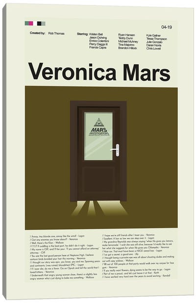 Veronica Mars Canvas Art Print - Crime Drama TV Show Art