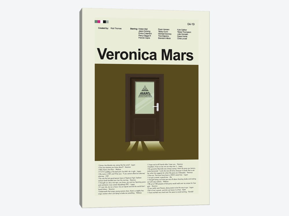 Veronica Mars by Prints and Giggles by Erin Hagerman 1-piece Canvas Print