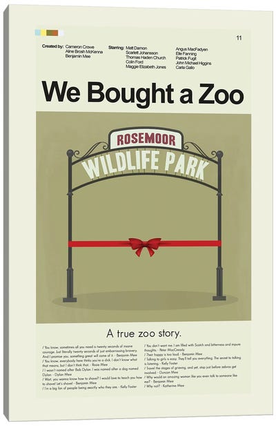 We Bought A Zoo Canvas Art Print - Prints And Giggles by Erin Hagerman